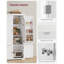Garde-manger H 53 po Arzate, 6 tablettes de porte, 2 tablettes réglables