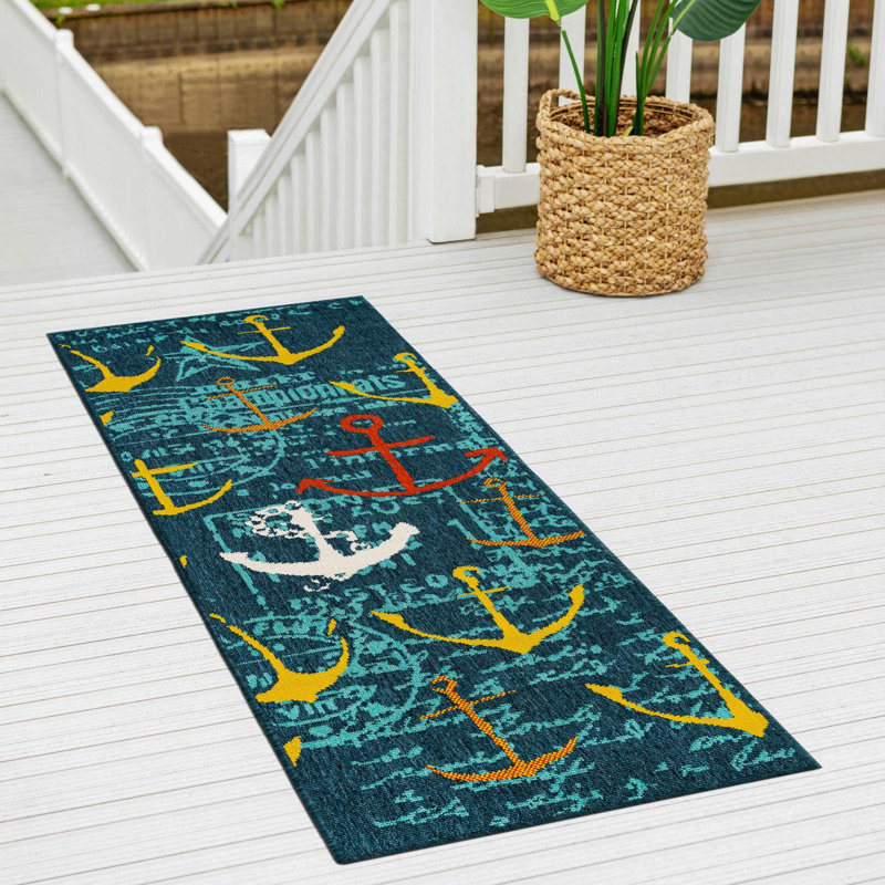 Angelys Indoor/Outdoor Area Rug, Runner 2'7" x 10'