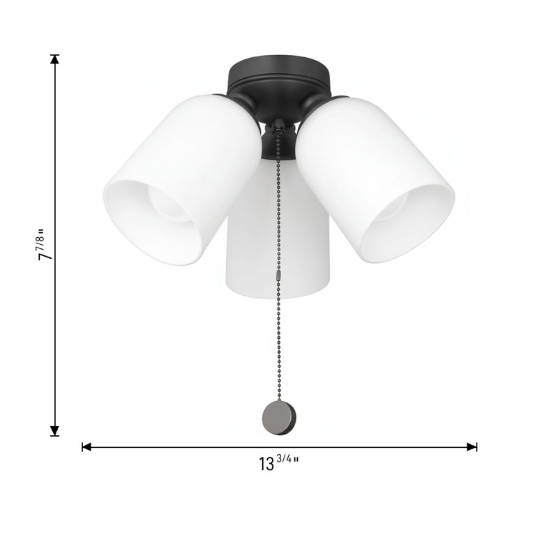 Ventilateur de plafond à 3 lumières à intensité variable génération fini bronze génération Lighting Lighting, Bronze