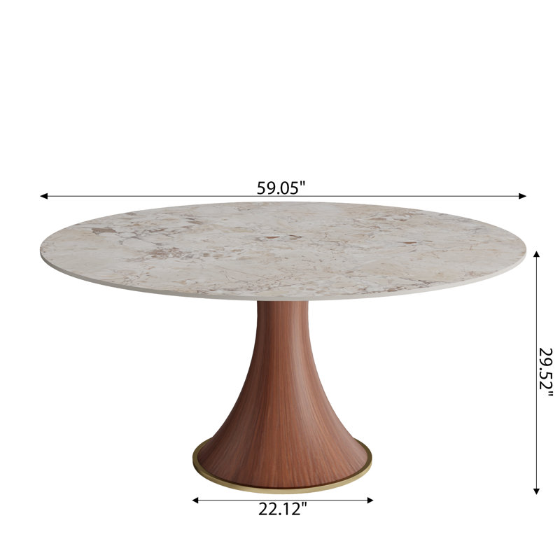 Ensemble de salle à manger 7 pièces Spiro, H 29,52 po x L 59,05 po x l 59,05 po, Cream
