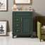 Meuble-lavabo de 24 po d'inspiration française avec lavabo en céramique, petite armoire avec 2 tiroirs à fermeture en douceur et tablette réglable, vert-1801993861