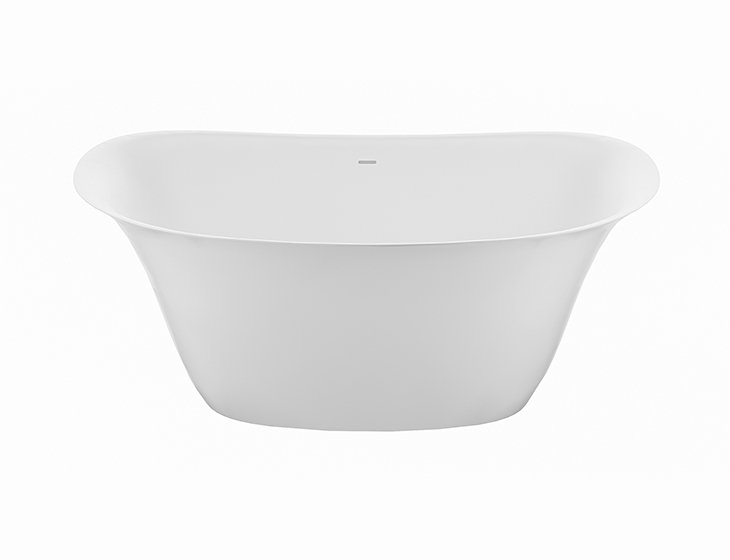 Maricela 72" Freestanding Soaking Bathtub, Gloss White