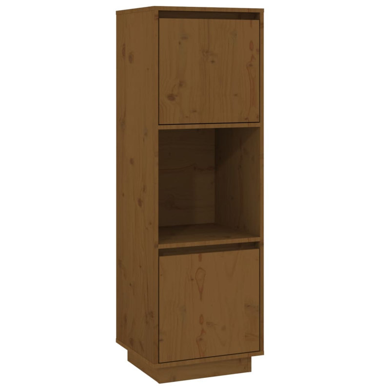 Highboard 38X35x117 Cm Solid Wood Pine, Honey Brown