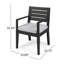 Ensemble de 2 chaises d'extérieur gris foncé avec coussin gris clair-1412152359