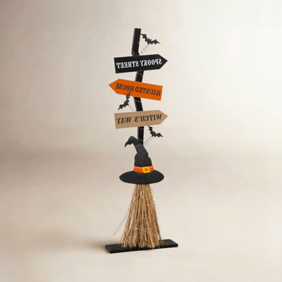 Jetlink Crafts Lighted Wooden Witch's Broom