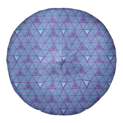 Coussin de sol classique à motif de triangles dessinés à la main