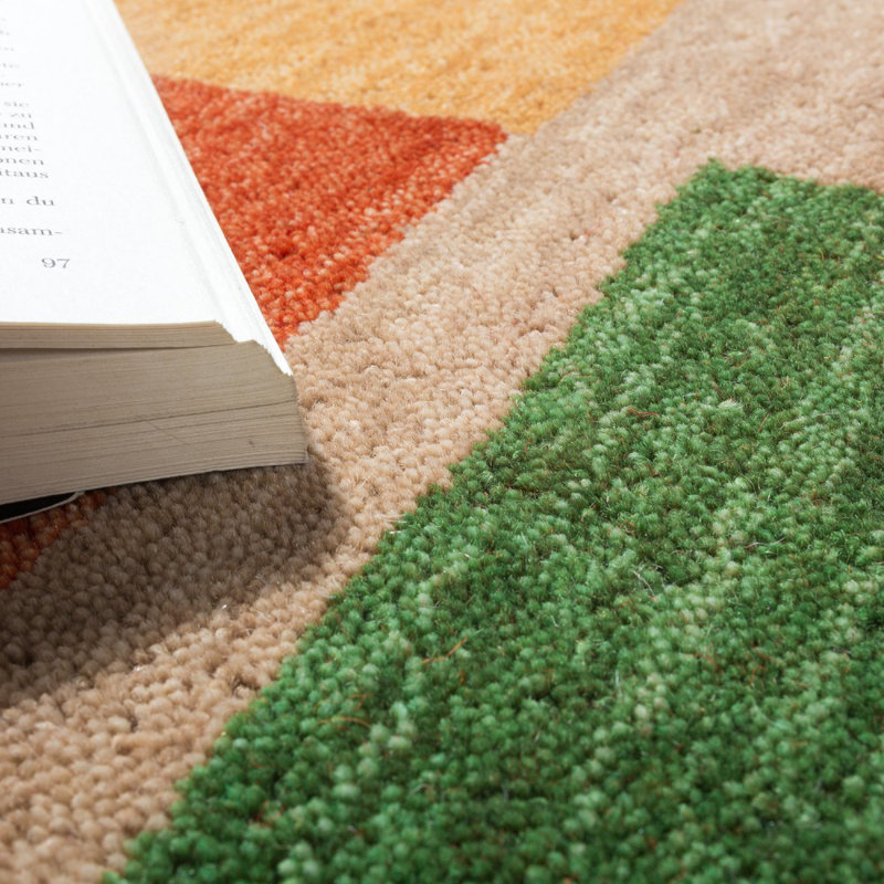 Debi Geometric Wool Hand Woven Area Rug, Rectangle 160 x 230cm
