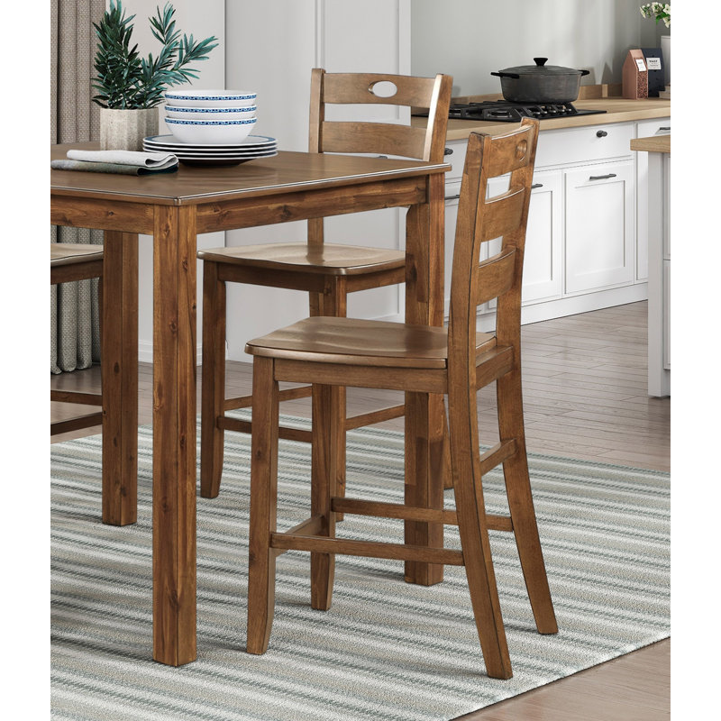 Counter Height 5Pc Dining Set Table And 4 Counter Height Chairs