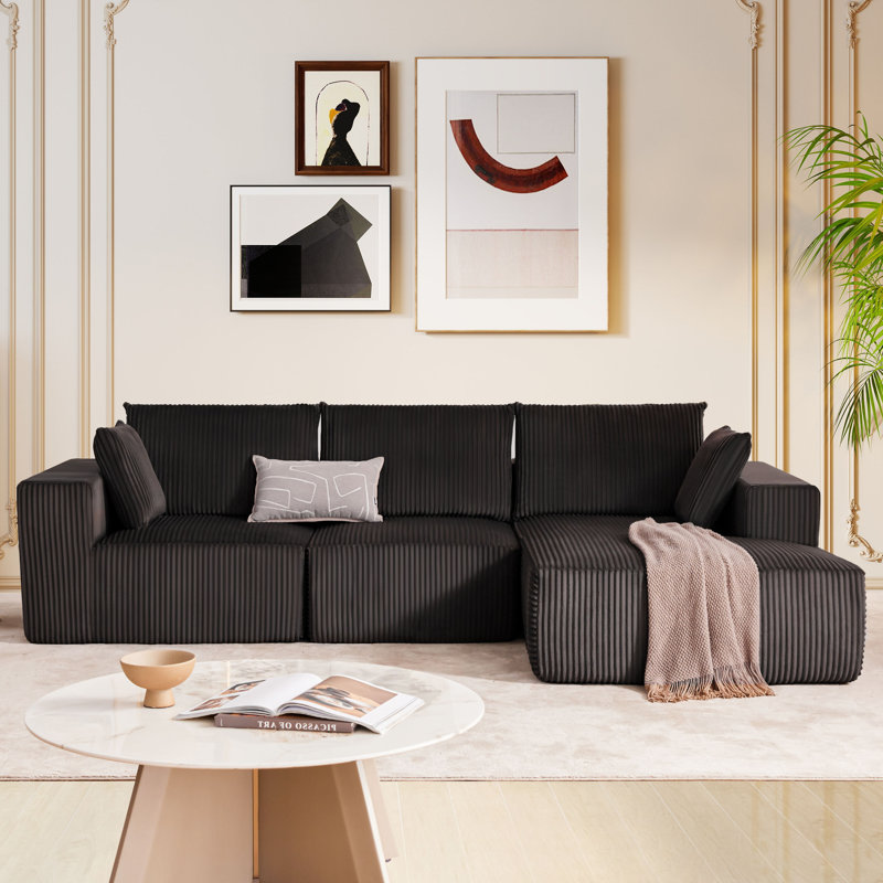 Canapé modulaire Boneless, Noir