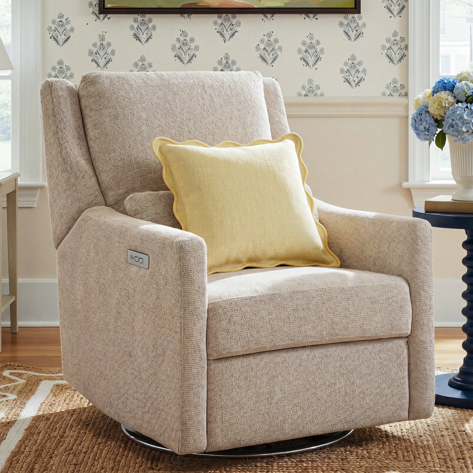 Seoul Swivel Glider, Tan