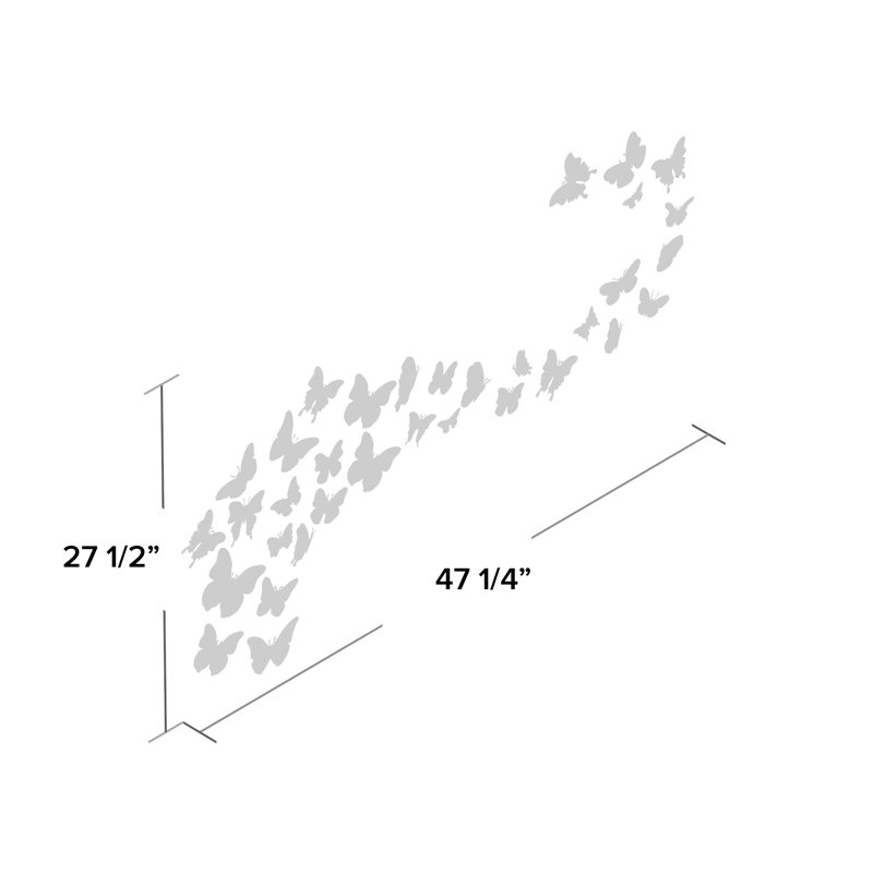 Décalcomanie murale 3d papillon Forbush