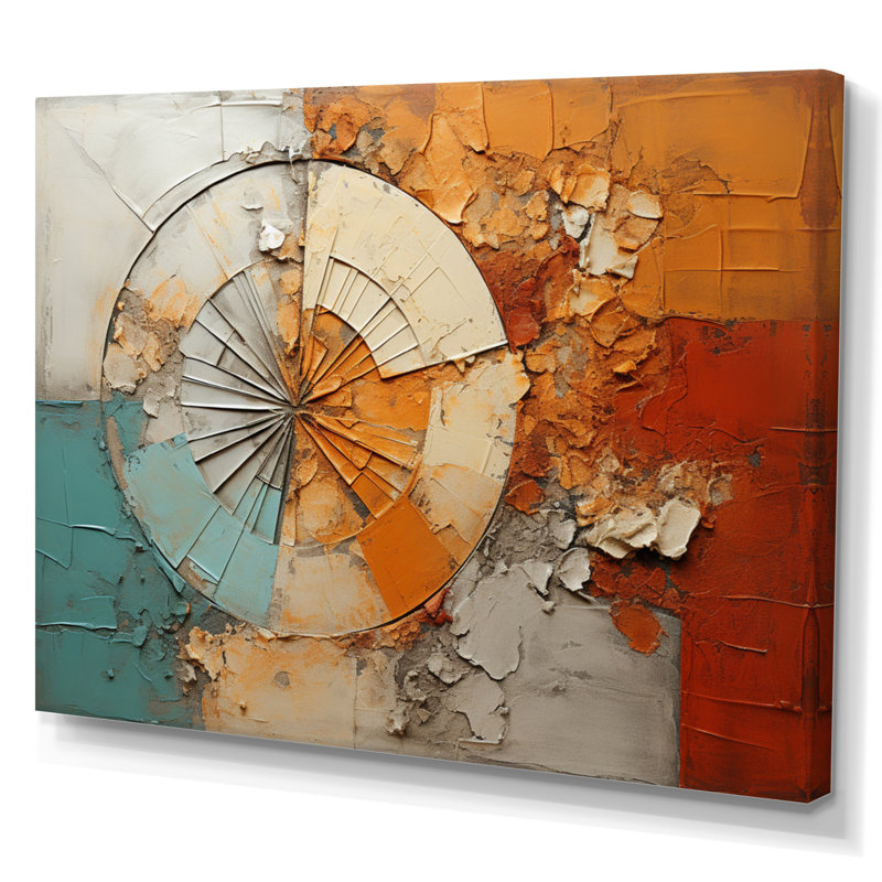 «Beige Spiral Fusion» sur impression sur toile, Toile tendue, H 12 po x l 20 po x P 1 po
