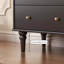 Armoire d'appoint en bois manufacturé noir massif-222850322