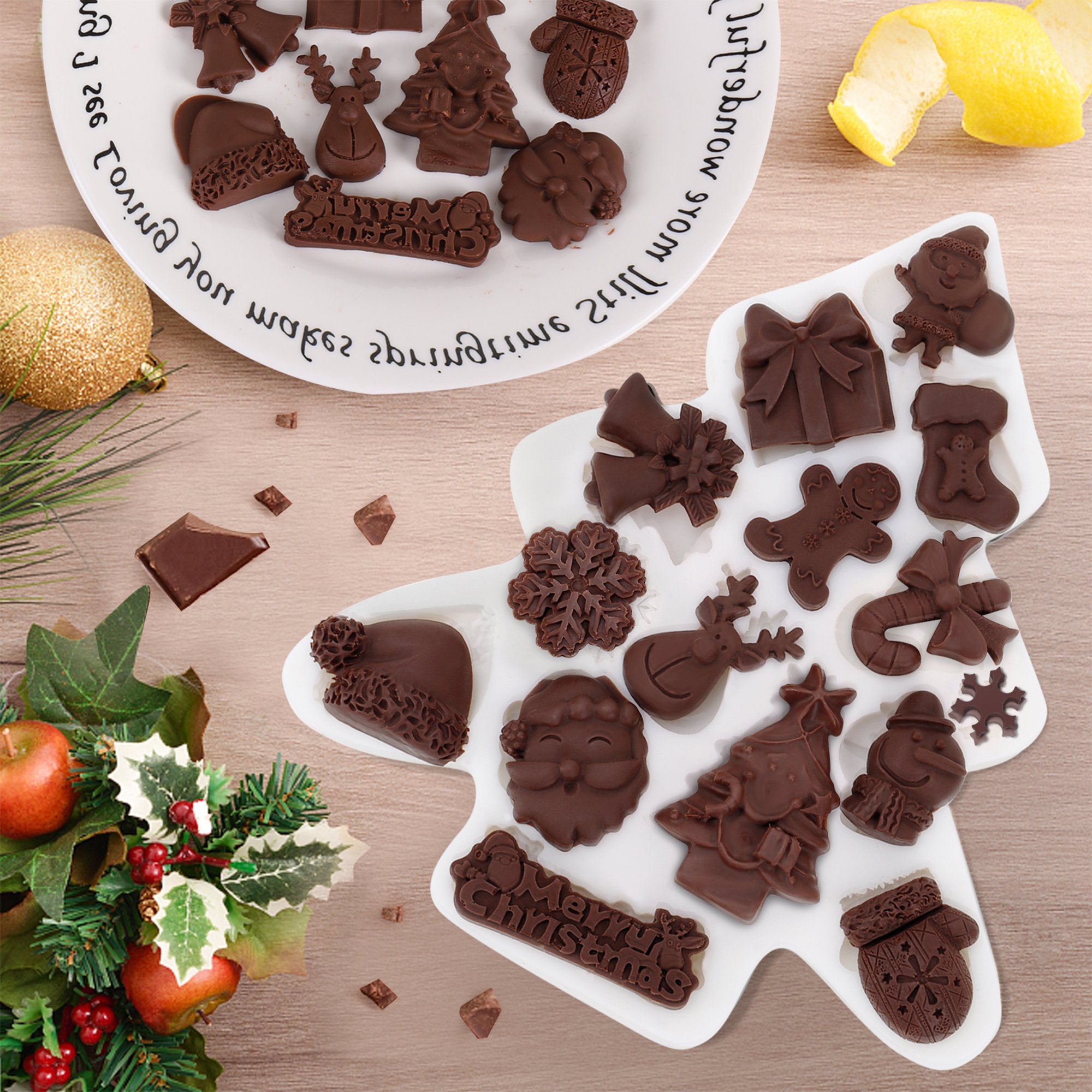 Kitchtic Silicone Non-stick Molds for Chocolate, Candy, Cookie and Mini  Cake - 6 Piece