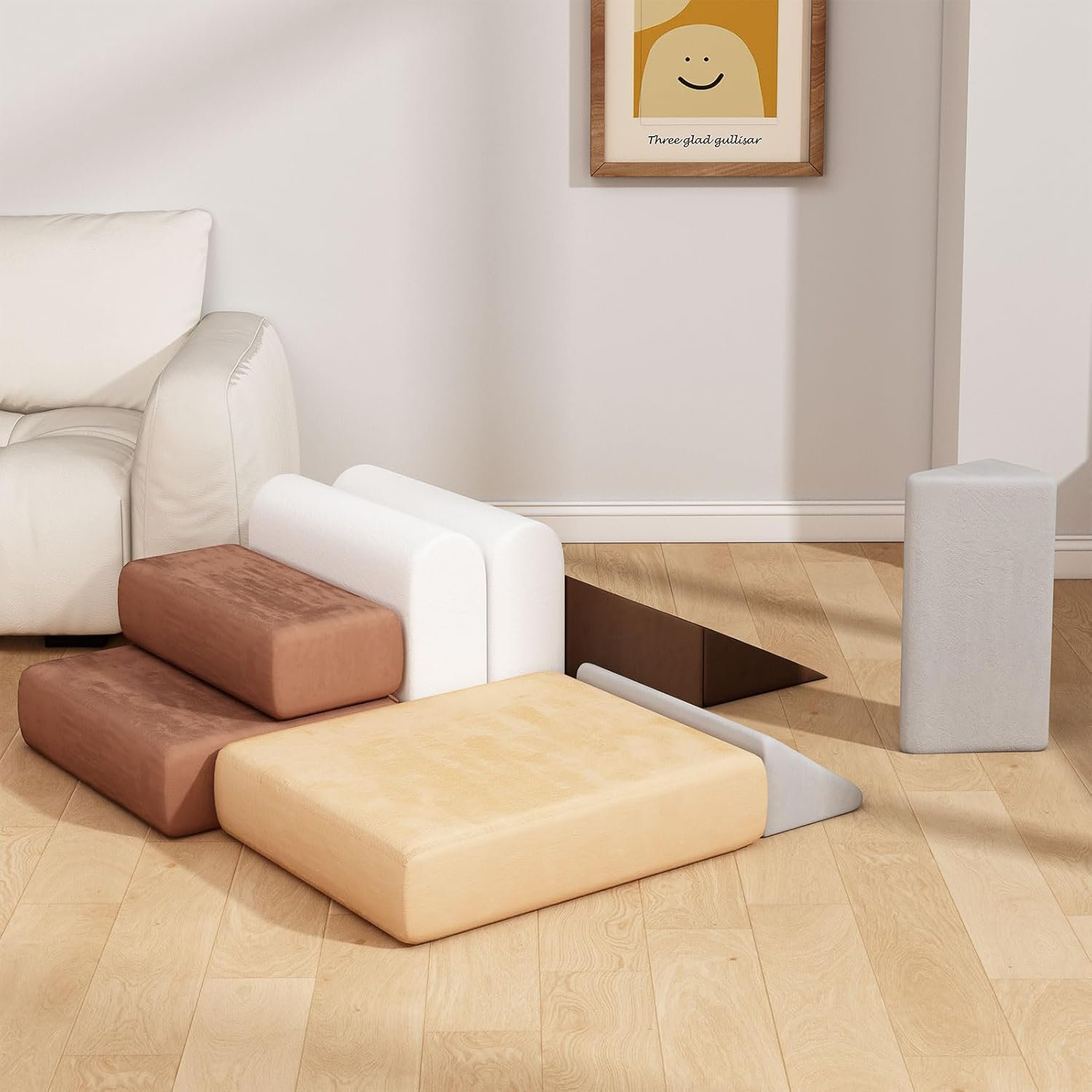 RAPTIZ Ensemble 7 pièces de blocs d'escalade en mousse pour enfants ...