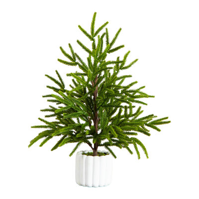 White 1.9' Pine Christmas Tree