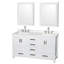 Sheffield 60" Freestanding Double Bathroom Vanity with Quartz Top with Medicine Cabinets-669211679-669246566-669246621