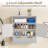 Wall Mounted Bathroom Cabinet With Adjustable Shelf And Drawers – Modern Mdf Storage Cabinet With Vertical Stripe Design And Metal Handles-78565579