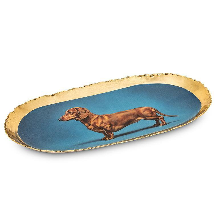 Dachshund On Oval Tray