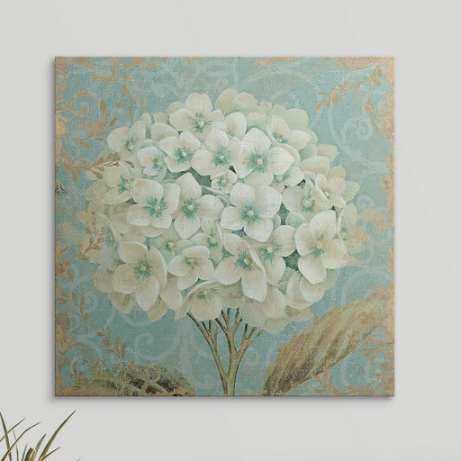 'Hydrangea Square II' Daphne Brissonnet Graphic Art Print Great Big Canvas 