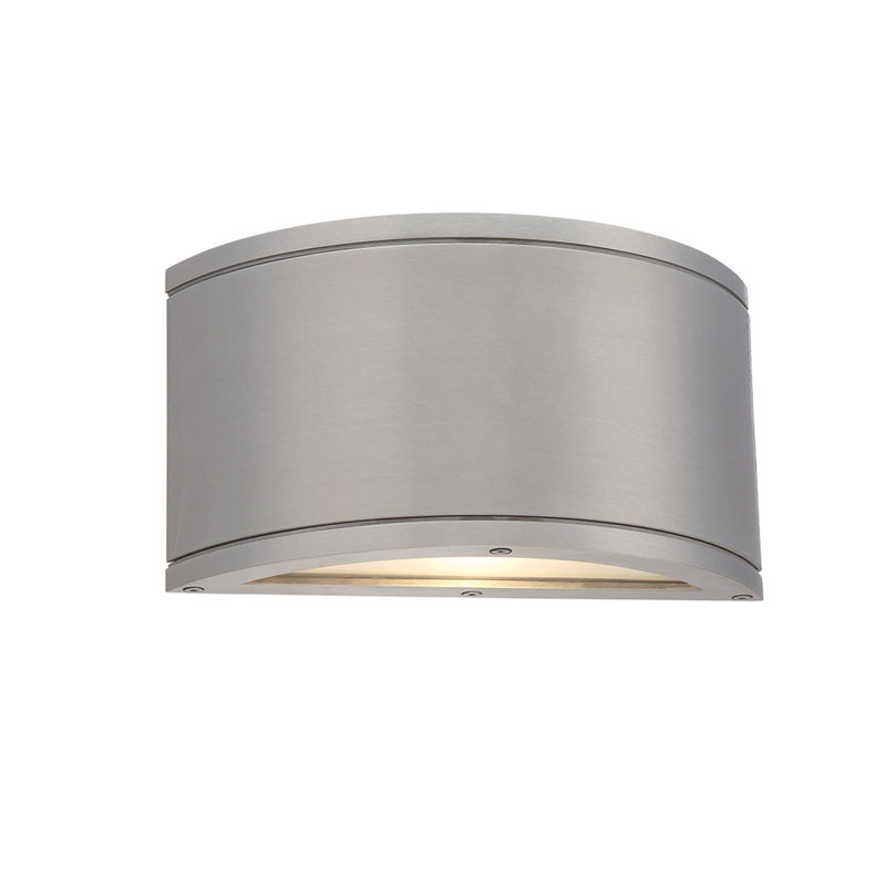 Tube Outdoor Flush Mount, Brushed Aluminum
