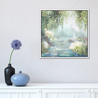 Sunny Forest Path by Allison Pearce - Painting on Canvas