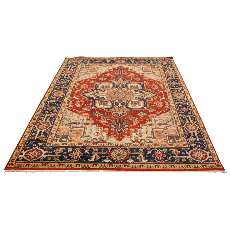 Tapis unique en laine noué à la main 8 pi 10 po x 11 pi 10 po nouvel âge Kenio