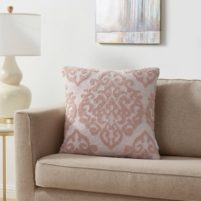 Coussin décoratif en coton damassé 20 po x 20 po Bristol