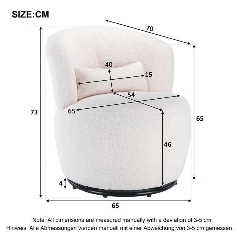 Beldin Upholstered Accent Chair, White