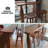 Nut-brown Straight Solid Wood Bar Table
