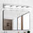 Chrome 5-Light Dimmable LED Vanity Light with 360° Rotatable Lamp Heads for Bathroom, Vanity, Mirror, and Living Room-360312586-360312585