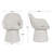 Modern Curved Swivel Linen Upholstered Accent Chair For Living Room Comfort Chair