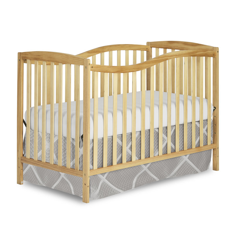 Natural Pinewood 5-in-1 Convertible Crib with Adjustable Mattress Heights