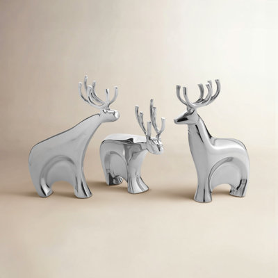 Nambé Holiday Gifts Miniature Reindeer Set