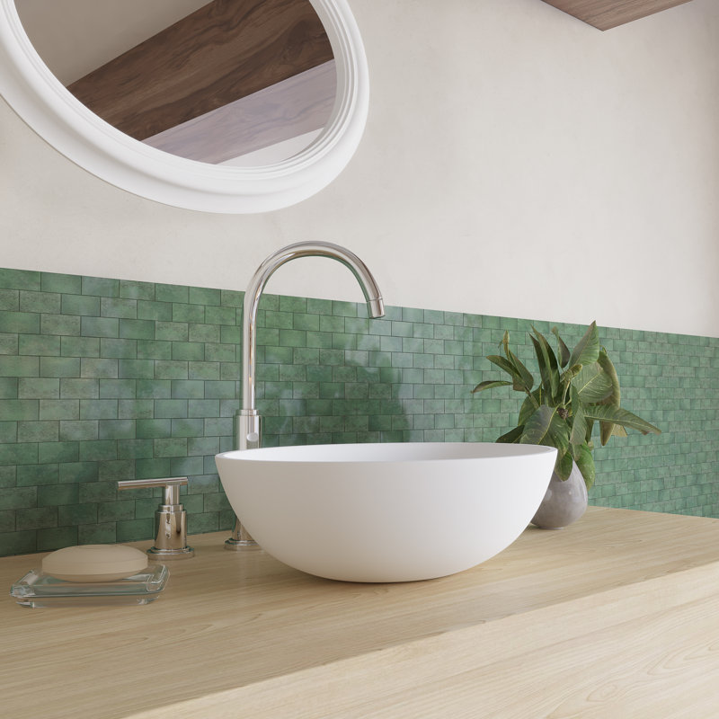 Stonelle Matte White Solid Surface Round Oval Vessel Sink