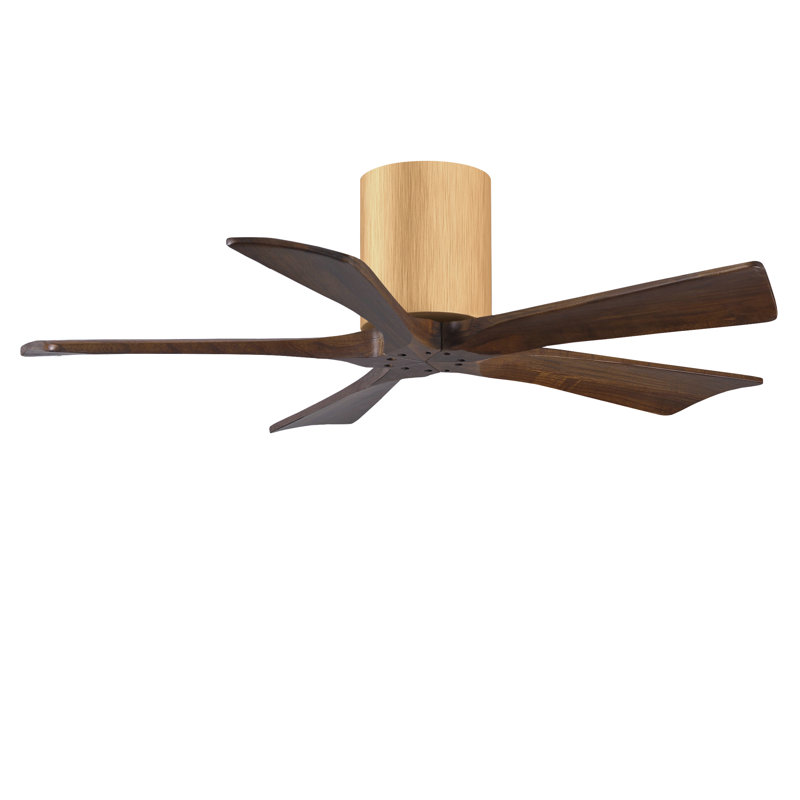 Ventilateur à pales encastré 5 pales Irene, 42", Naturel, Ton noyer