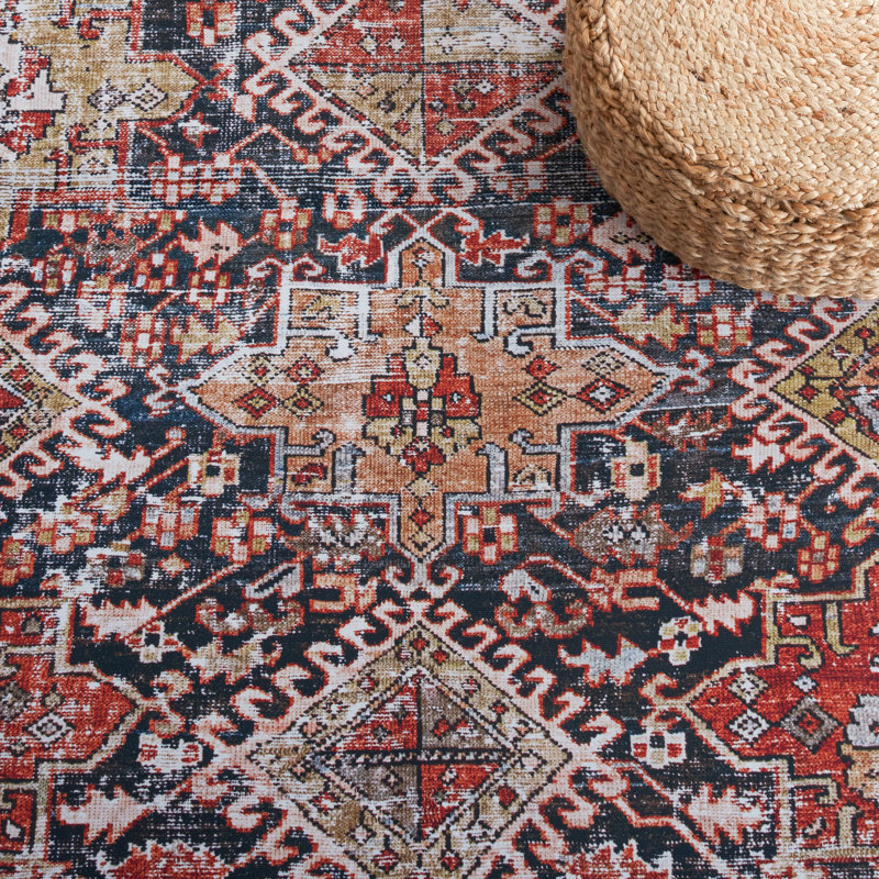Allan Washable Oriental Indoor Rug, Rectangle 6' x 8'