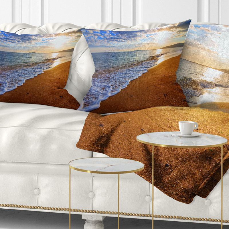 Coussin lombaire de plage sydney early, Carrée 18 po x 18 po