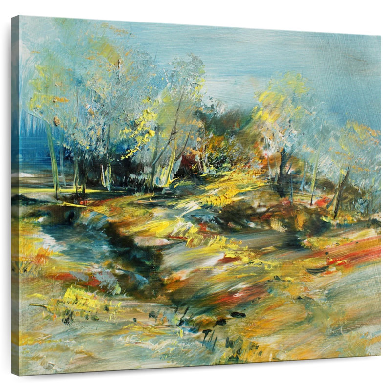 Abstract Mountain Forest, 16" H x 16" W