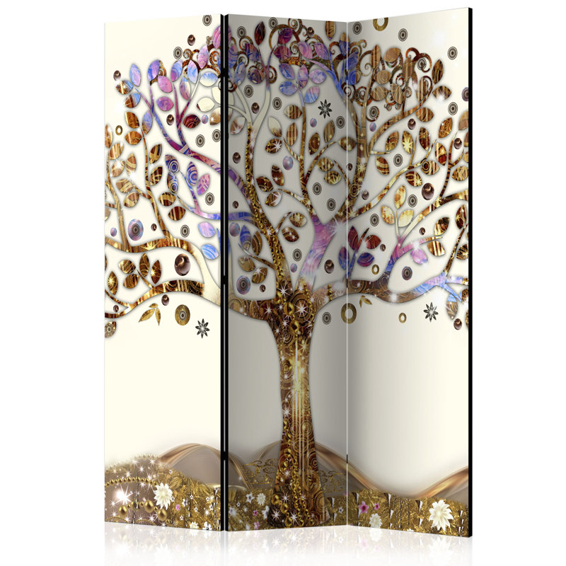 Arias 172cm H Solid Wood Folding Room Divider, 3