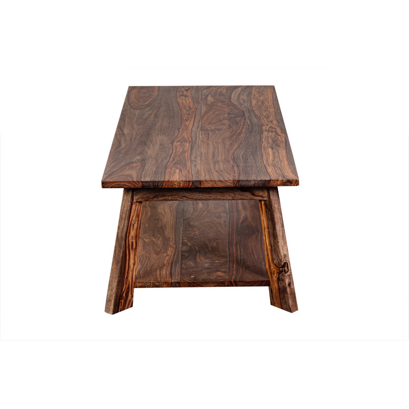 Ringgold Solid Wood Single Coffee Table, Harvest