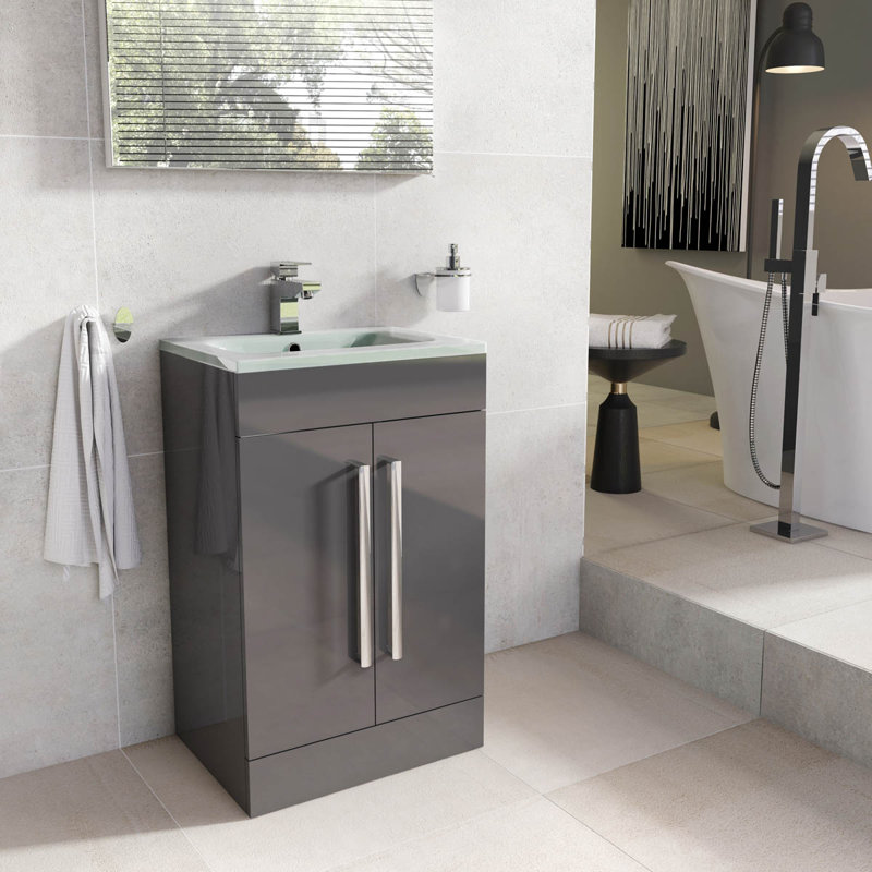 Whitfield 515mm Single Bathroom Vanity with Integrated Glass Basin