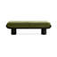 Banc rembourré vert en bois massif-1885989855
