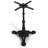 H27.95 Cast Iron Table Base With 3 Tiger Claw Feet, Table Leg Black