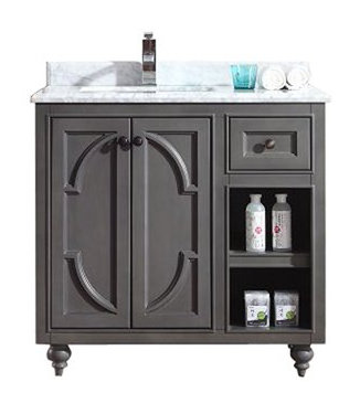 Mundy 36" Single Bathroom Vanity Base Only Mercer41 Base 