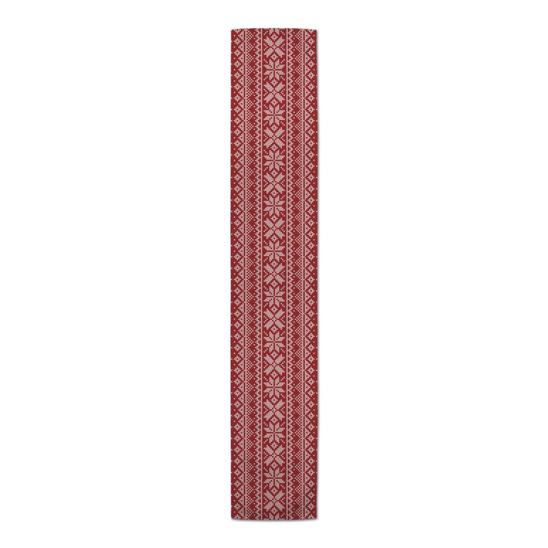 Cameron Knitted Snowflake Runner, 72" L x 16" W