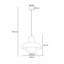 Lustre réglable en métal avec capuchon en bois, finition noire et chêne, abat-jour en verre de 10 po x 10 po | Hauteur: 9,4 à 59,1 pouces | 1 x douille G9 (10 W maximum) | Éclairage élégant pour la salle à manger, le salon et les entrées-1390606048-1390606054