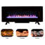 Foyer chauffant incurvé de 20,99 pouces - chaleur 5000 / H, 8 couleurs de lit Ember, fonction minuterie, / électrique avec rétroéclairage à distance réglable 1400W 4 lumières, évent