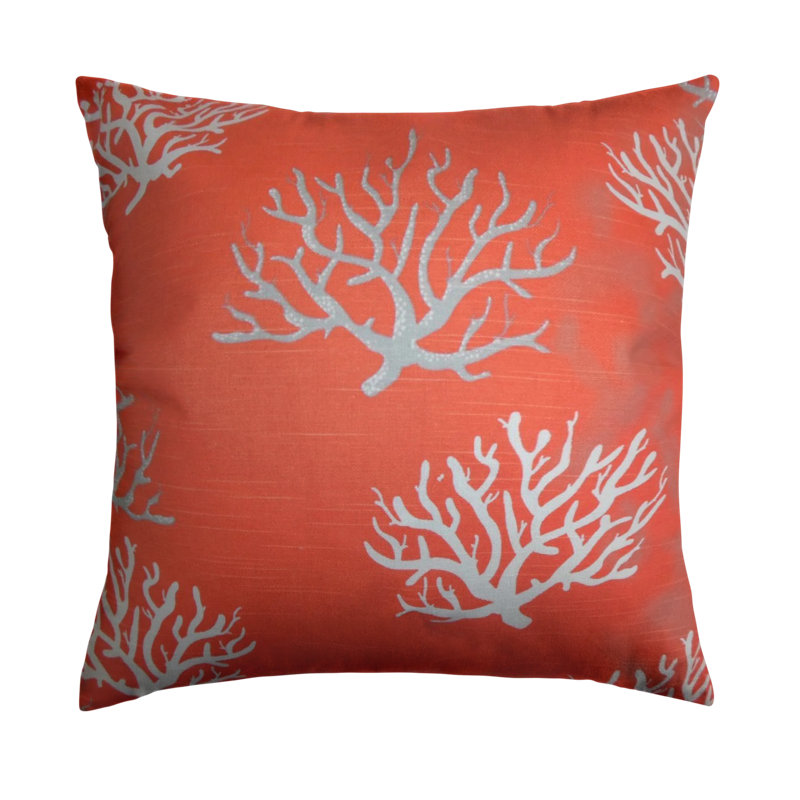  Housse de coussin carré en coton, Saumon