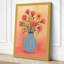 Coral Gerbera Arrangement Botanical - Wrapped Canvas-732871772-732871770